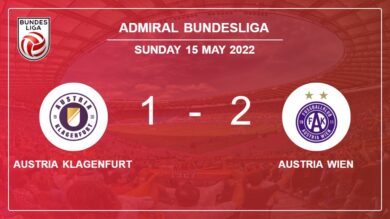 Admiral Bundesliga: Austria Wien steals a 2-1 win against Austria Klagenfurt 2-1