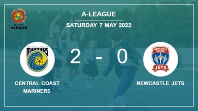 A-League: Central Coast Mariners conquers Newcastle Jets 2-0 on Saturday