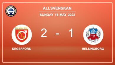 Allsvenskan: Degerfors snatches a 2-1 win against Helsingborg 2-1