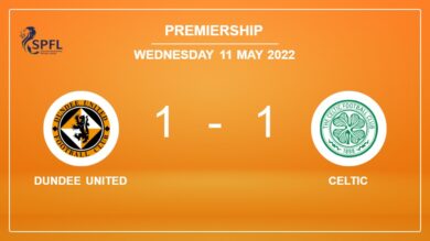 Dundee United 1-1 Celtic: Draw on Wednesday