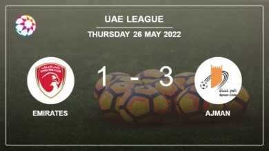 Uae League: Ajman conquers Emirates 3-1