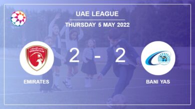 Uae League: Emirates and Bani Yas draw 2-2 on Thursday