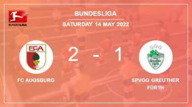 Bundesliga: FC Augsburg clutches a 2-1 win against SpVgg Greuther Fürth 2-1