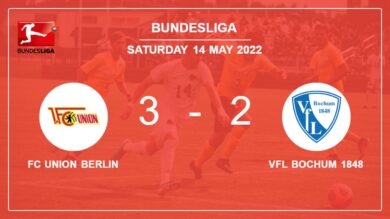Bundesliga: FC Union Berlin overcomes VfL Bochum 1848 3-2
