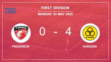 First Division: Horsens defeats Fredericia 4-0 after a incredible match