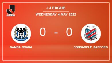 J-League: Gamba Osaka draws 0-0 with Consadole Sapporo with G. Xavier missing a penalty