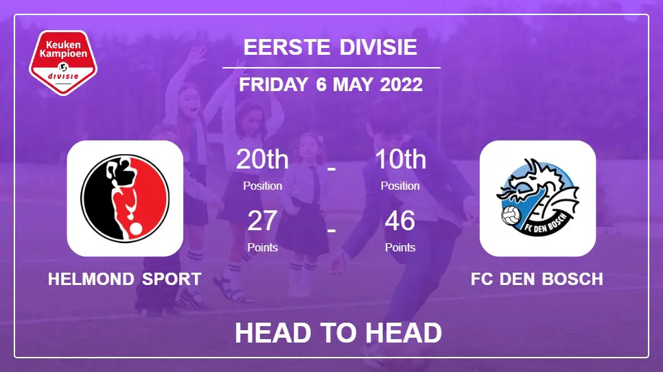 Head to Head stats Helmond Sport vs FC Den Bosch: Prediction, Odds - 06-05-2022 - Eerste Divisie