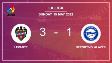 La Liga: Levante tops Deportivo Alavés 3-1 after recovering from a 0-1 deficit