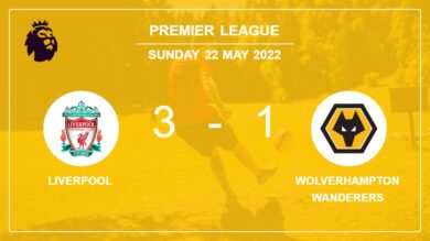 Premier League: Liverpool prevails over Wolverhampton Wanderers 3-1 after recovering from a 0-1 deficit