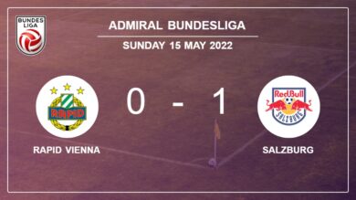 Salzburg 1-0 Rapid Vienna: conquers 1-0 with a goal scored by L. Sucic