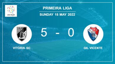 Primeira Liga: Vitória SC liquidates Gil Vicente 5-0 playing a great match