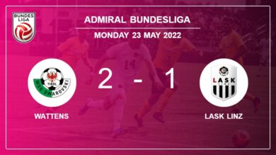 Admiral Bundesliga: Wattens steals a 2-1 win against LASK Linz 2-1