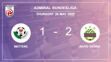 Admiral Bundesliga: Rapid Vienna conquers Wattens 2-1