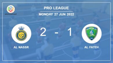 Pro League: Al Nassr clutches a 2-1 win against Al Fateh 2-1