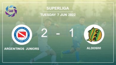 Superliga: Argentinos Juniors recovers a 0-1 deficit to defeat Aldosivi 2-1
