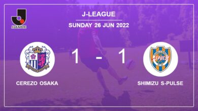 Cerezo Osaka 1-1 Shimizu S-Pulse: Draw on Sunday