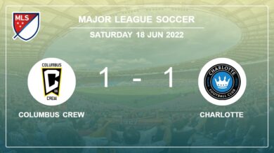 Columbus Crew 1-1 Charlotte: Draw on Saturday