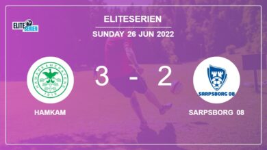 Eliteserien: HamKam conquers Sarpsborg 08 after recovering from a 1-2 deficit