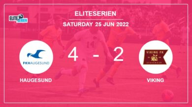 Eliteserien: Haugesund prevails over Viking after recovering from a 1-2 deficit
