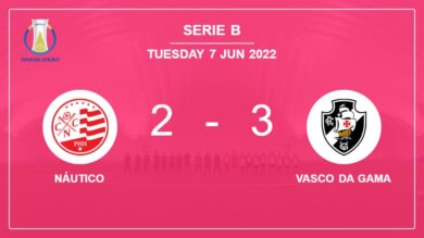 Serie B: Vasco da Gama beats Náutico 3-2