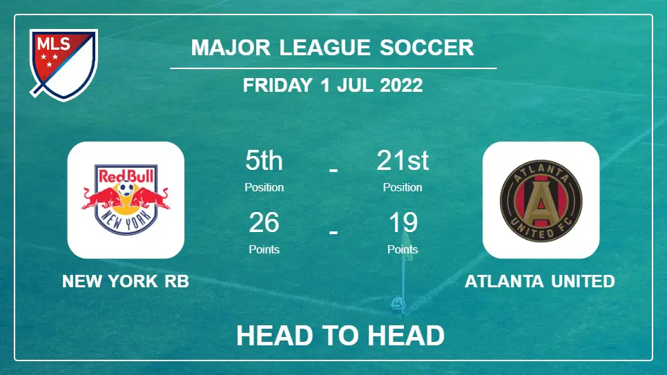Head to Head New York RB vs Atlanta United | Prediction, Odds - 01-07-2022 - Major League Soccer