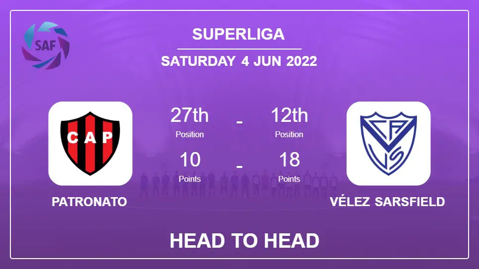 Patronato vs Vélez Sarsfield: Head to Head stats, Prediction, Statistics - 04-06-2022 - Superliga