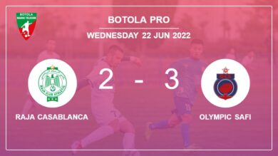 Botola Pro: Olympic Safi defeats Raja Casablanca after recovering from a 2-1 deficit