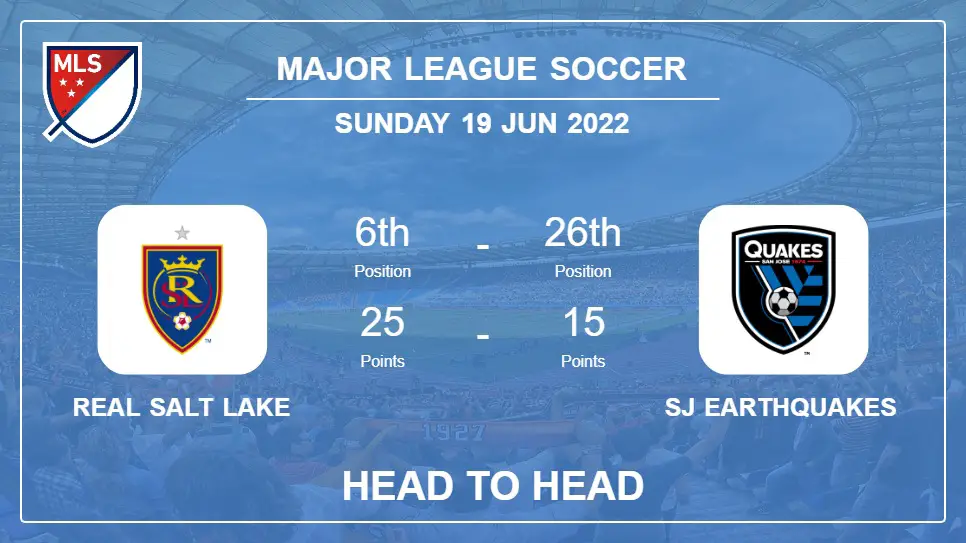 Real Salt Lake vs SJ Earthquakes: Head to Head, Prediction | Odds 18-06-2022 - Major League Soccer