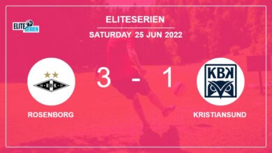 Eliteserien: Rosenborg demolishes Kristiansund 3-1 with 3 goals from O. Saeter