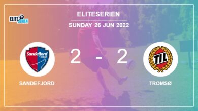 Eliteserien: Sandefjord and Tromsø draw 2-2 on Sunday