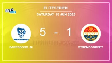 Eliteserien: Sarpsborg 08 destroys Strømsgodset 5-1 showing huge dominance