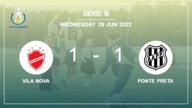 Vila Nova 1-1 Ponte Preta: Draw on Tuesday