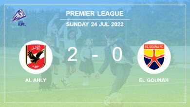 Premier League: Al Ahly conquers El Gounah 2-0 on Sunday