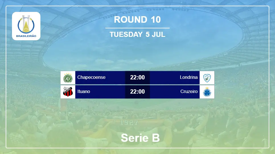 Brazil Serie B 2022 Round-10 2022-07-05 matches