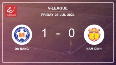 Da Nang 1-0 Nam Dinh: beats 1-0 with a goal scored by D. D.