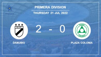 Primera Division: D. Vicente scores a double to give a 2-0 win to Danubio over Plaza Colonia