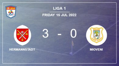 Liga 1: Hermannstadt defeats Mioveni 3-0