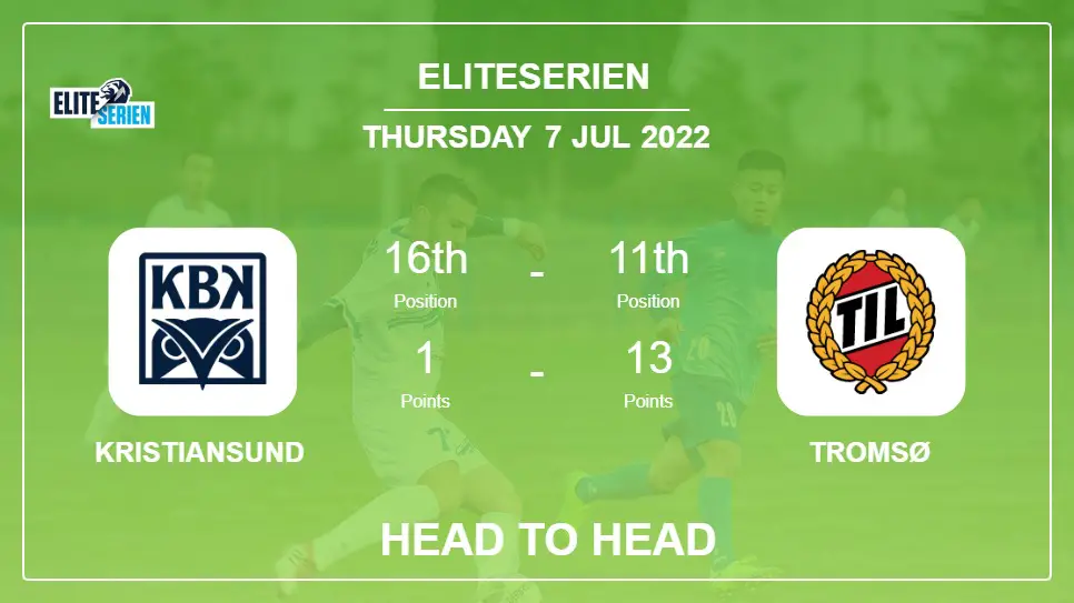 Head to Head Kristiansund vs Tromsø | Prediction, Odds - 07-07-2022 - Eliteserien