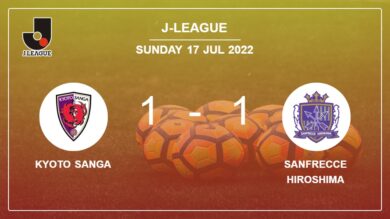 Kyoto Sanga 1-1 Sanfrecce Hiroshima: Draw on Sunday