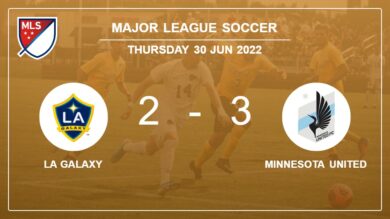 Major League Soccer: Minnesota United demolishes LA Galaxy 3-2 with 2 goals from E. Reynoso