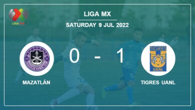 Tigres UANL 1-0 Mazatlán: beats 1-0 with a goal scored by A. Gignac
