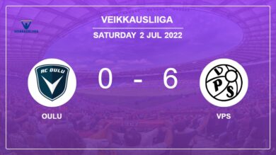 Veikkausliiga: VPS beats Oulu 6-0 after a incredible match