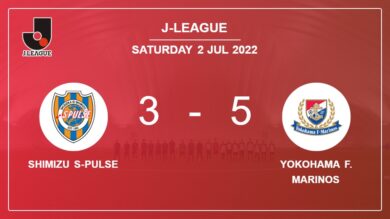 J-League: Yokohama F. Marinos tops Shimizu S-Pulse 5-3 after a incredible match