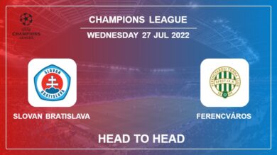 Head to Head Slovan Bratislava vs Ferencváros | Prediction, Odds – 27-07-2022 – Champions League