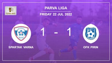 Parva Liga: Spartak Varna grabs a draw versus OFK Pirin