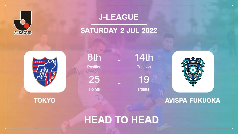 Tokyo vs Avispa Fukuoka: Head to Head, Prediction | Odds 02-07-2022 - J-League