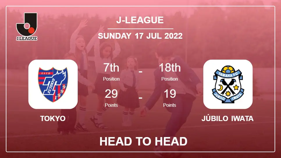 Tokyo vs Júbilo Iwata: Head to Head stats, Prediction, Statistics - 17-07-2022 - J-League
