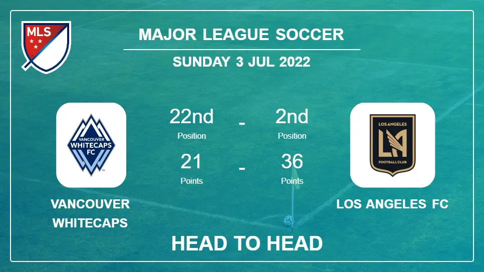 Vancouver Whitecaps vs Los Angeles FC: Head to Head stats, Prediction, Statistics - 02-07-2022 - Major League Soccer