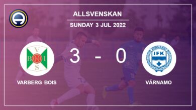Allsvenskan: Varberg BoIS overcomes Värnamo 3-0