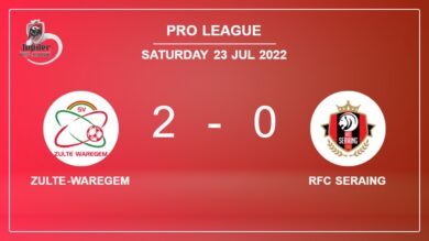 Pro League: Zulte-Waregem beats RFC Seraing 2-0 on Saturday